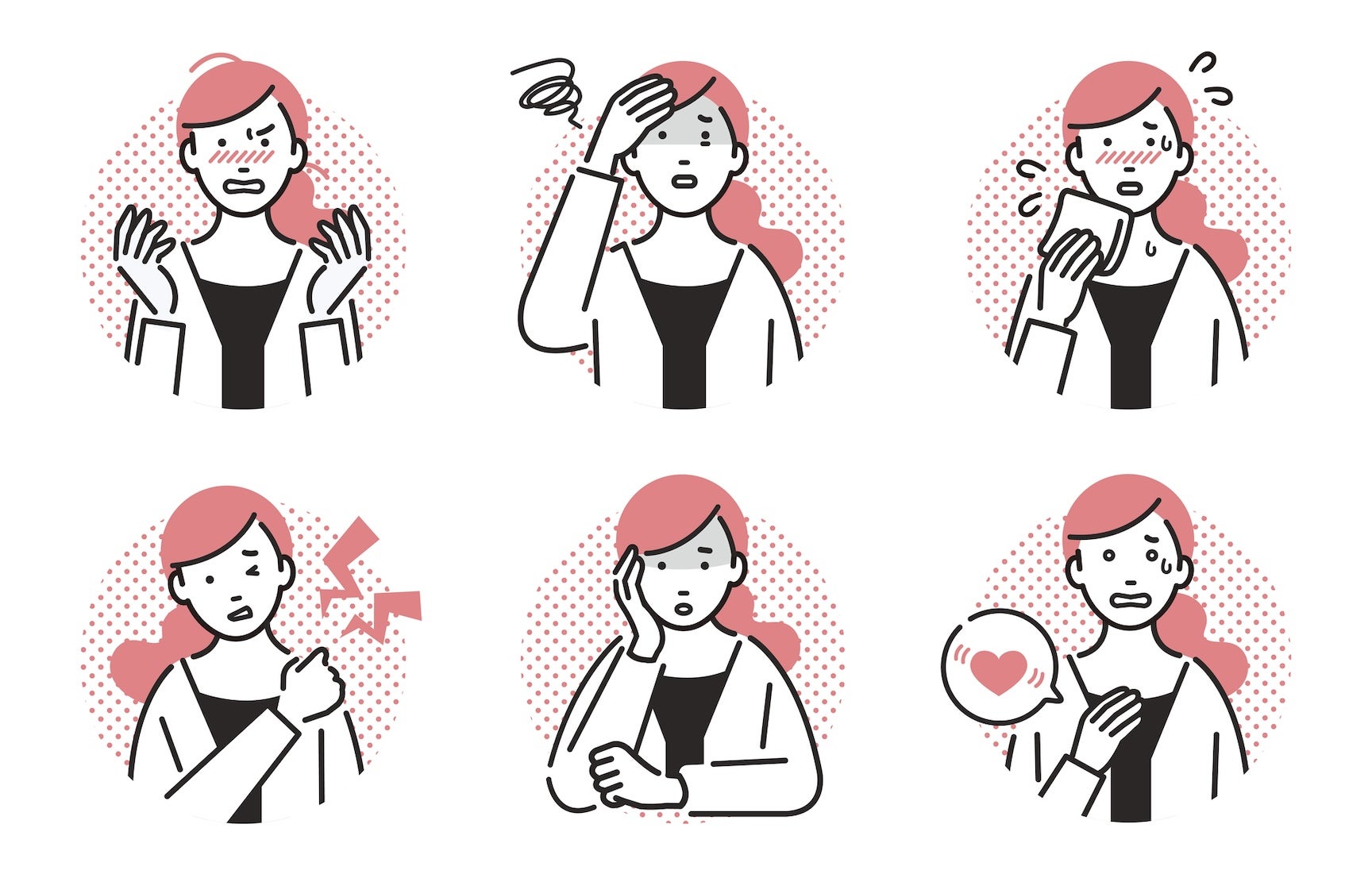 疲れの症状のイラスト